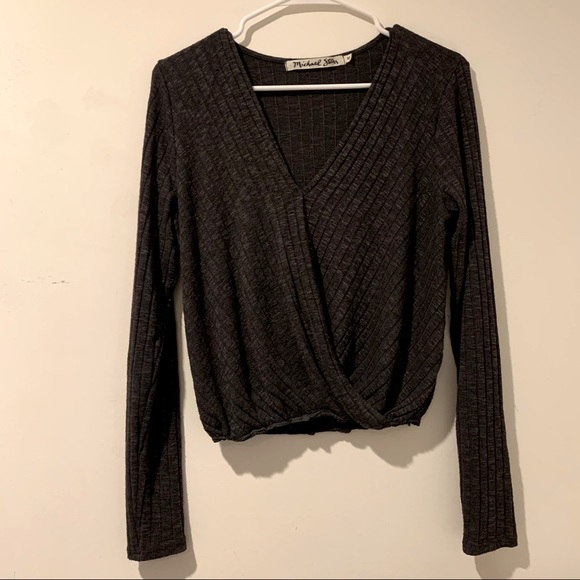 Michael Stars Tops - Michael Stars Long Sleeve Wrap Top